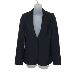 Judith & Charles Black One Button 96% Wool Blazer Size 2